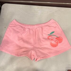 Betty Boop Pink Athletic Shorts with Cherry Design